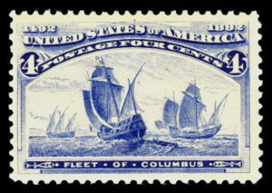 US Postage Stamp - Fleet of Columbus - 4 cent